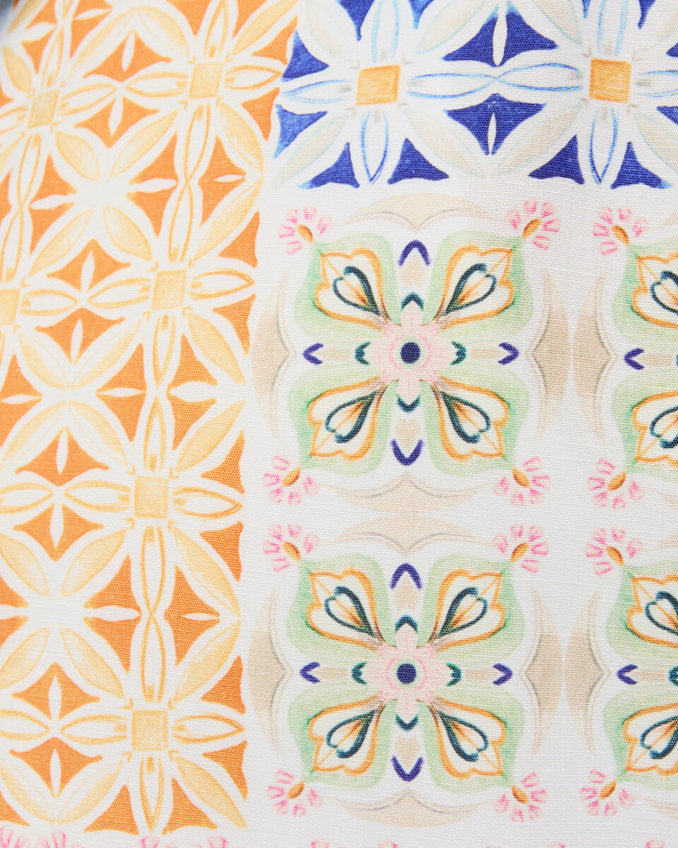 Tapestry Print Short Sleeve Shirt, Multi, hi-res